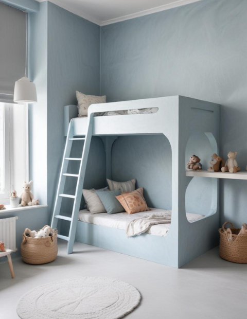 micro cement kids bedframe