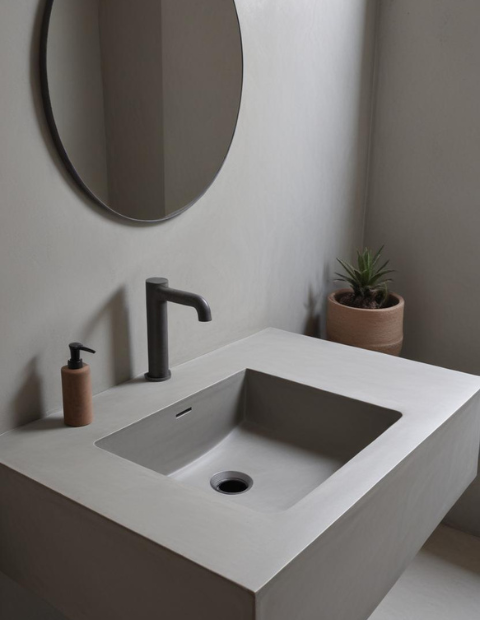 microcement sink